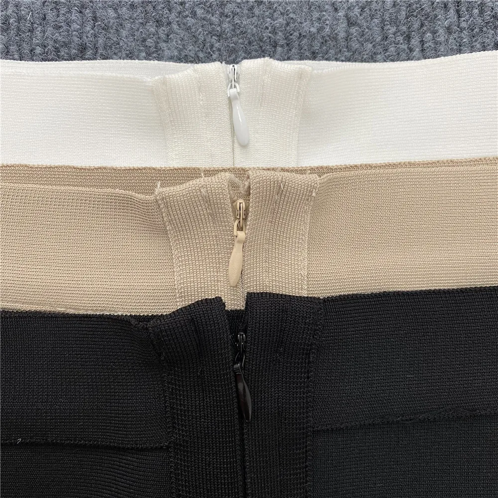 Women Elegant Bandage Skirts Sexy Club Party High Waist Skirts Ladies Bodycon Pencil Skirt