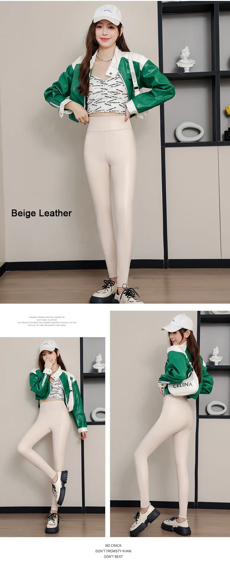 BIVIGAOS Autumn Winter Velvet PU Leather Leggings Women Sexy High Waist Fleece Matte Leather Leggings Thick Warm Leather Pants