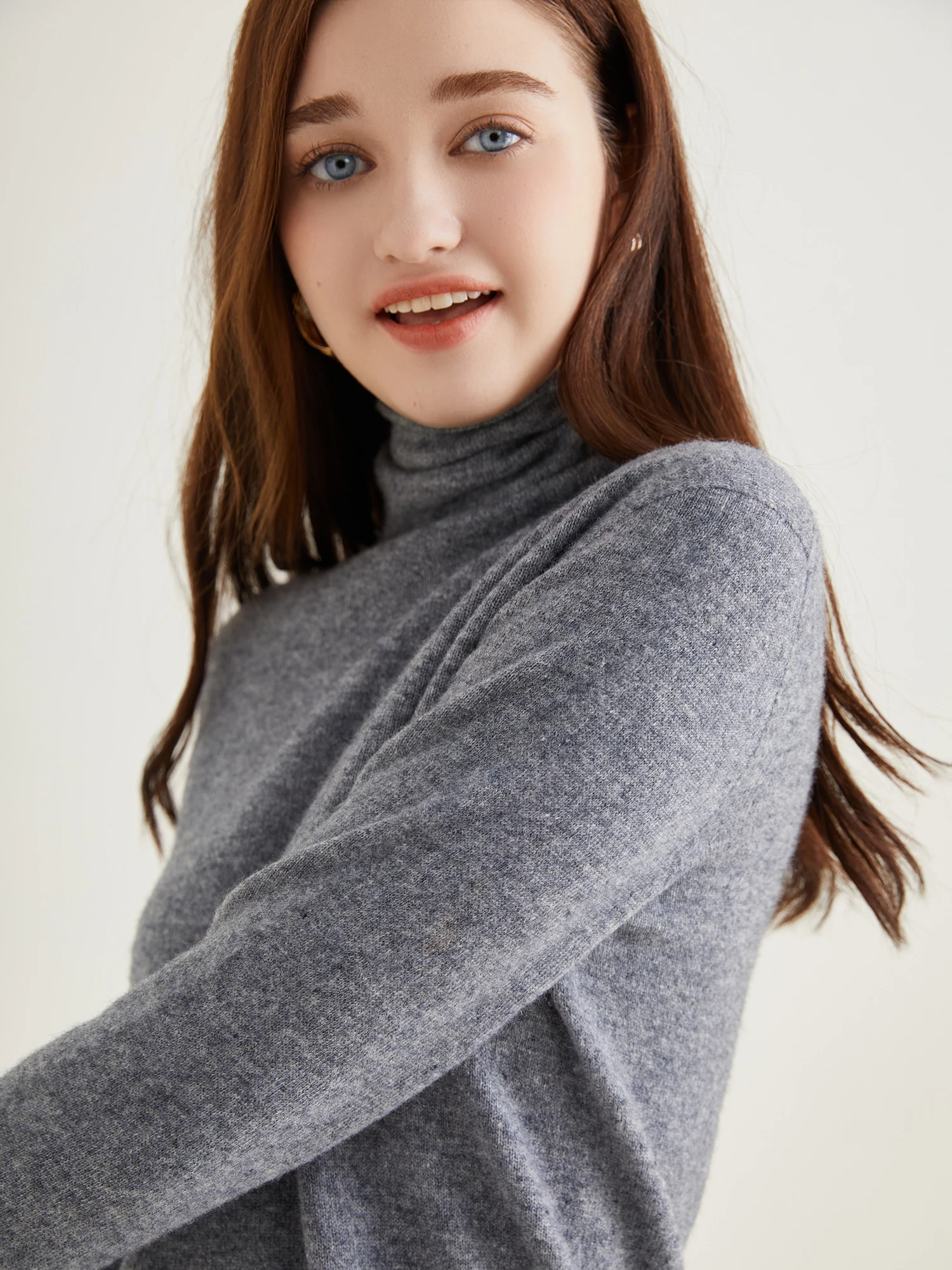 Turtleneck Sweater Woman Knitwears Tops 100% Merino Wool Long Sleeve Top Fashion Women Sweaters Vintage Knit Pullovers Clothing