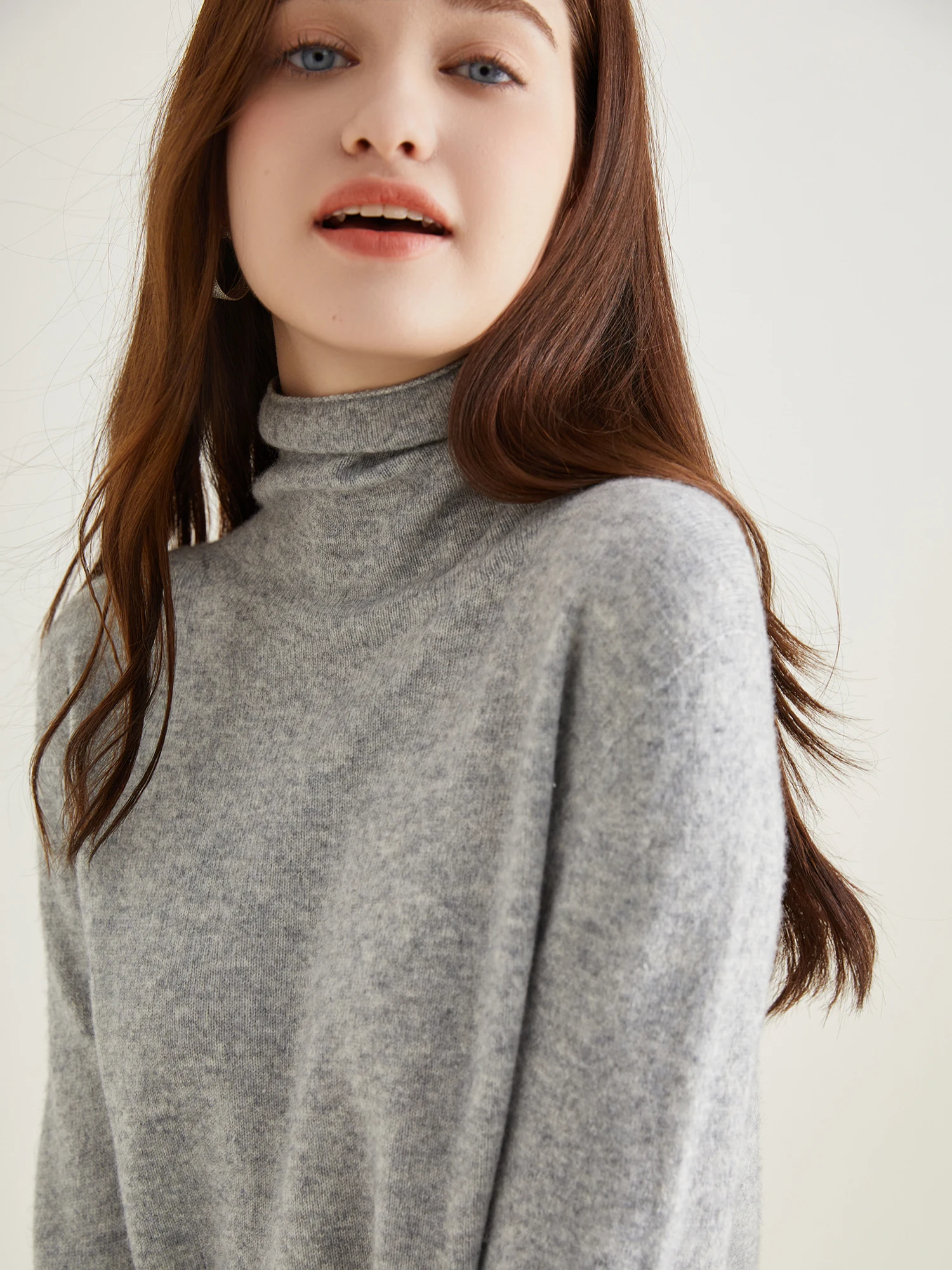 Turtleneck Sweater Woman Knitwears Tops 100% Merino Wool Long Sleeve Top Fashion Women Sweaters Vintage Knit Pullovers Clothing