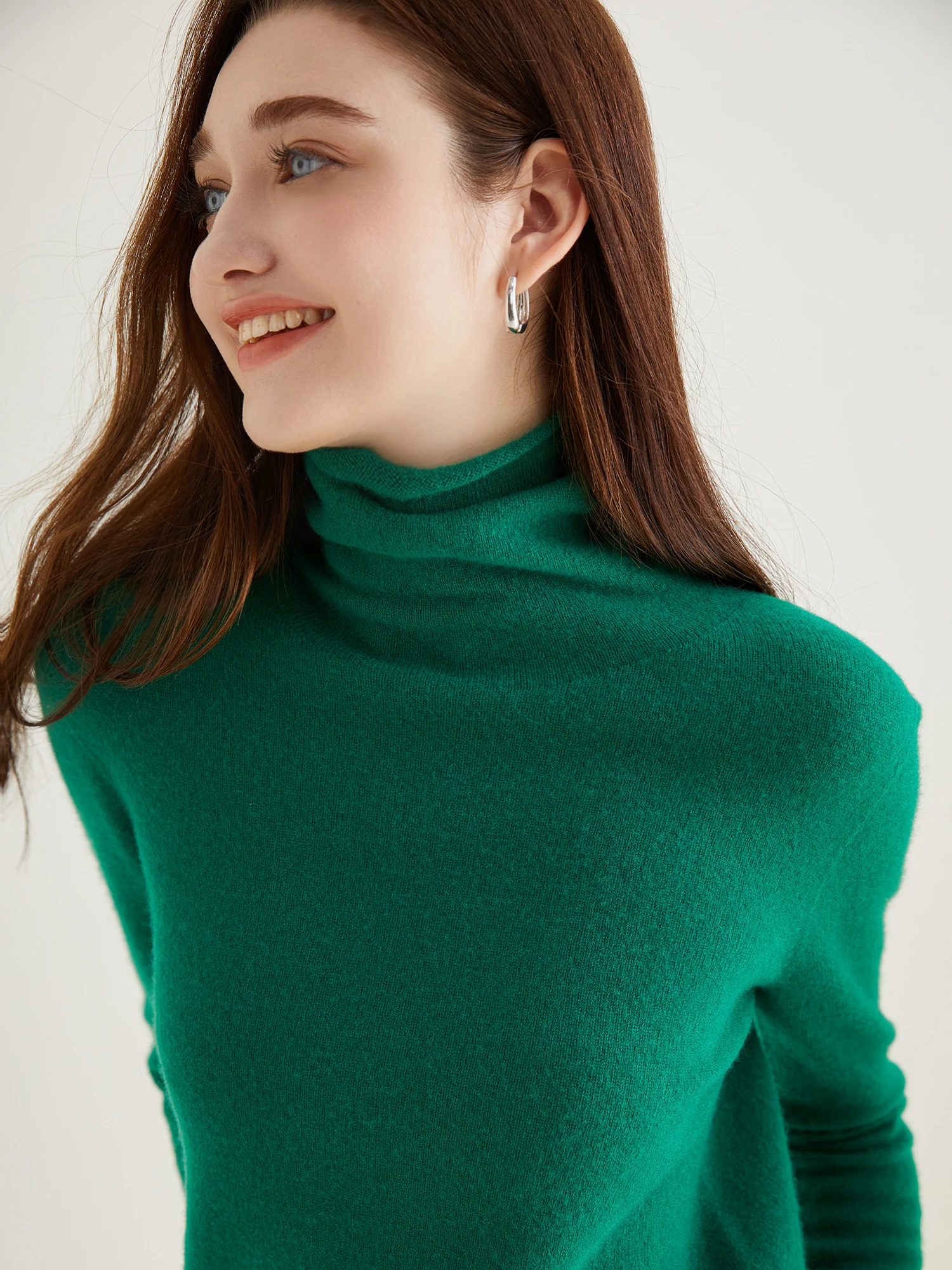 Turtleneck Sweater Woman Knitwears Tops 100% Merino Wool Long Sleeve Top Fashion Women Sweaters Vintage Knit Pullovers Clothing