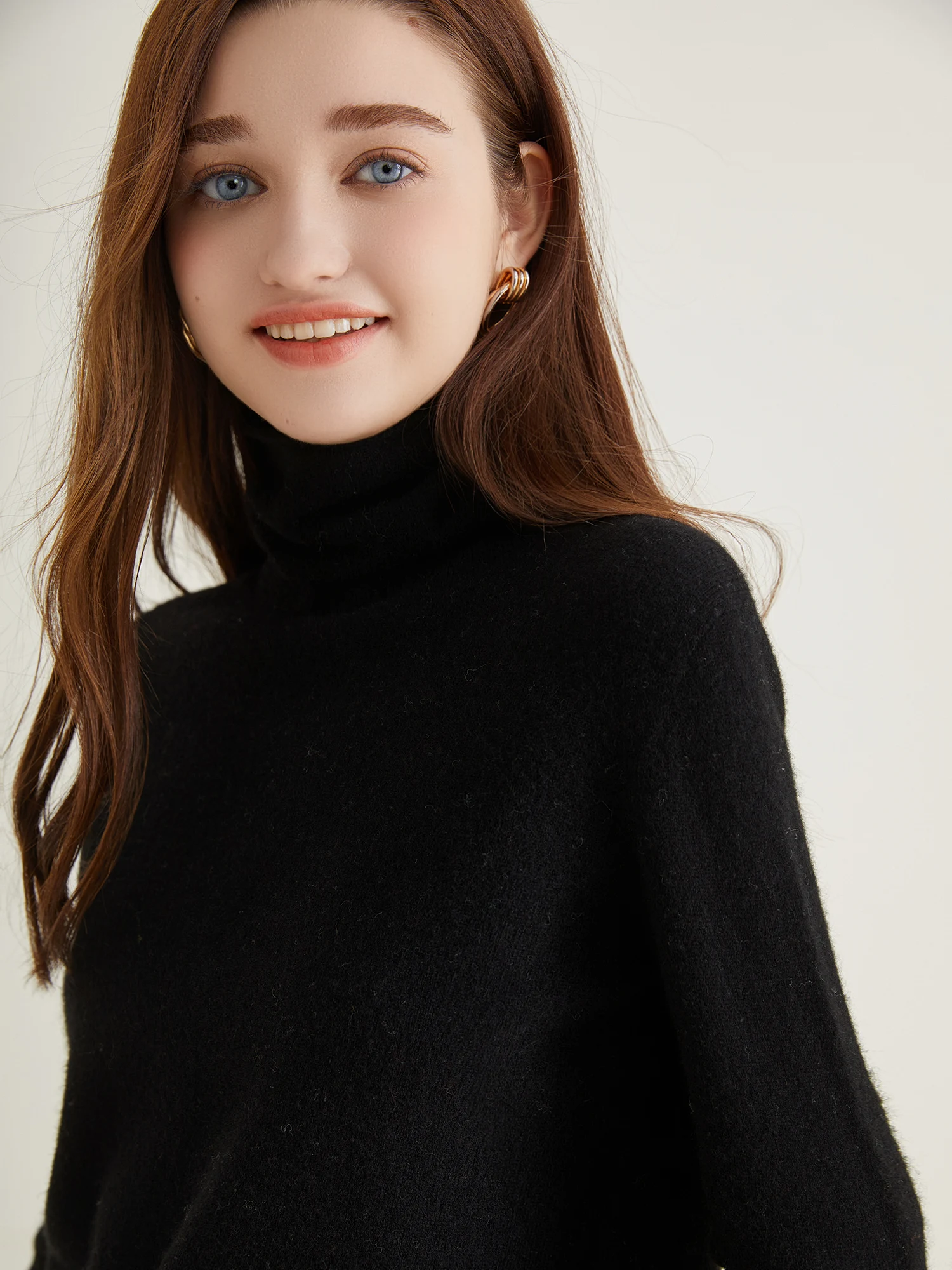 Turtleneck Sweater Woman Knitwears Tops 100% Merino Wool Long Sleeve Top Fashion Women Sweaters Vintage Knit Pullovers Clothing