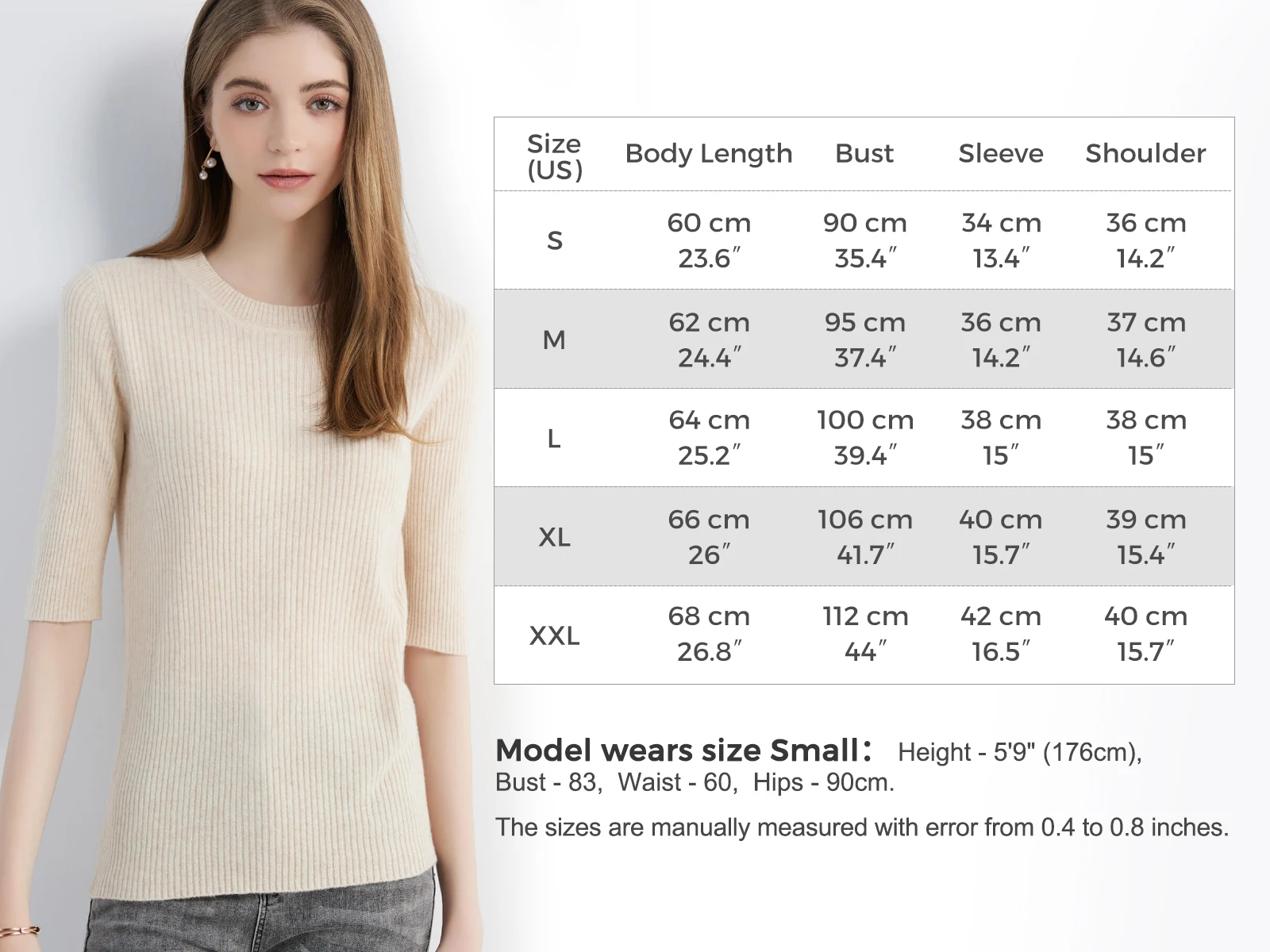 Women's Sweater Knitwears Tops 100% Pure Wool O-neck Short Sleeve Sweaters Pullover Jumper Knit Women Clothes Korean Fashion y2k