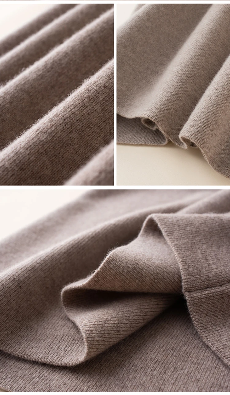 100% Pure Wool Skirt New Women's Autumn and Winter Mid-Length High-Waisted Thin Cashmere Skirt Knitted All-Match Hip Skirt