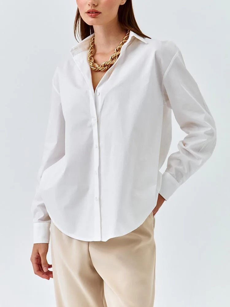 Women's Shirt Beautiful Cotton Oversized Candy Colors Shirts & Blouses Long SleevesSolid Green Blouses for Women Fashion 2026