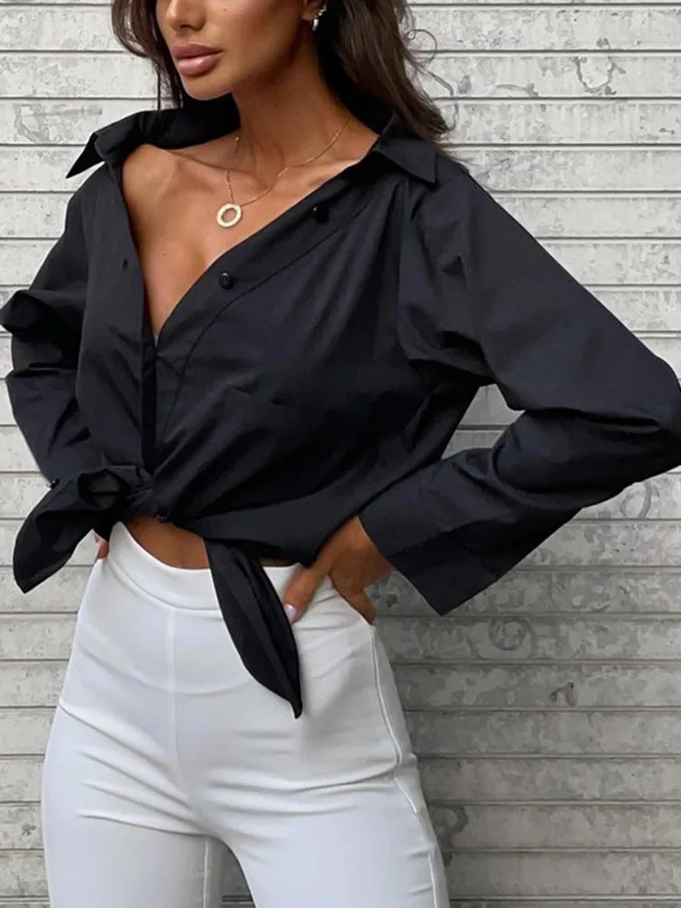 Women's Shirt Beautiful Cotton Oversized Candy Colors Shirts & Blouses Long SleevesSolid Green Blouses for Women Fashion 2026