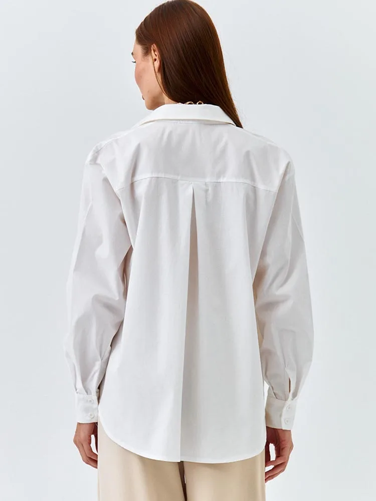 Women's Shirt Beautiful Cotton Oversized Candy Colors Shirts & Blouses Long SleevesSolid Green Blouses for Women Fashion 2026
