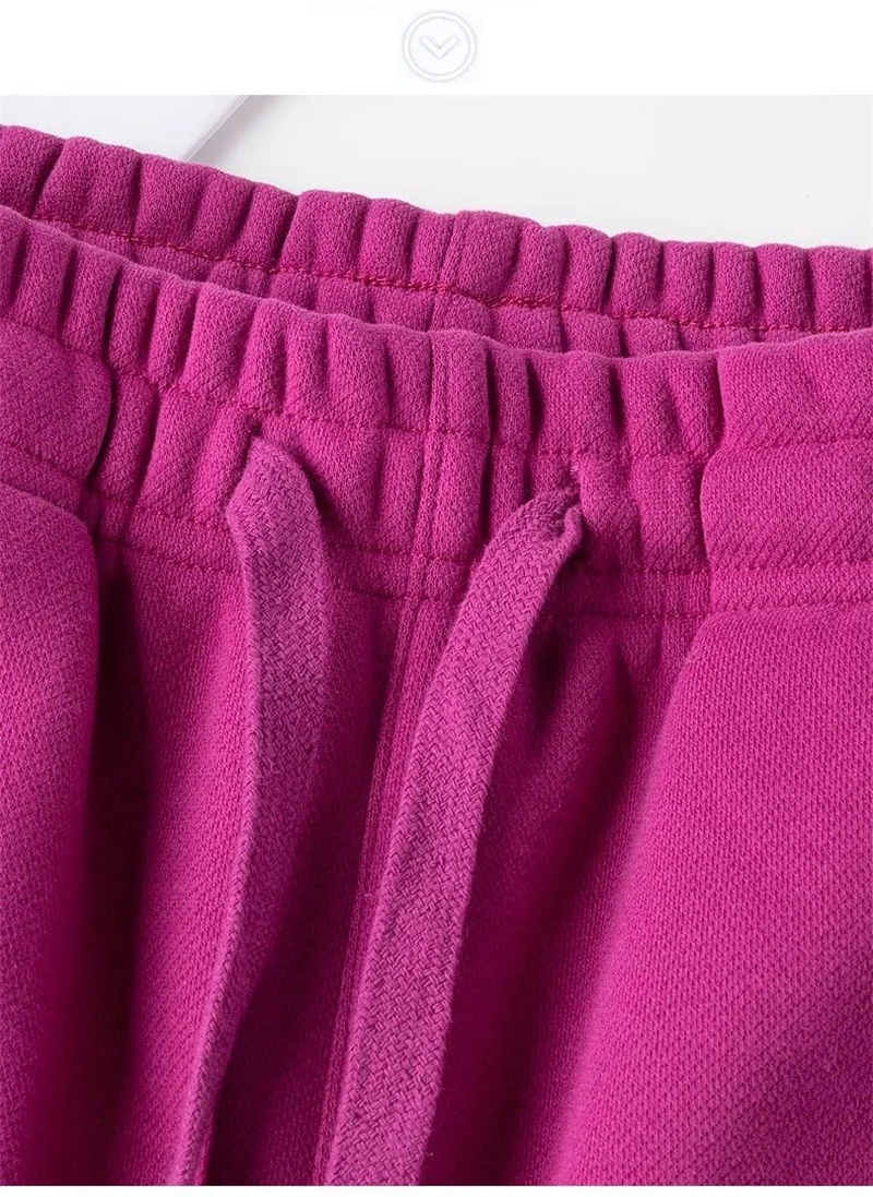 Casual Sweatpants Women's Fleece Thicken Straight Trousers Elastic Waist Streetwear Ladies Cotton Sport Pants Autumn Winter 2024