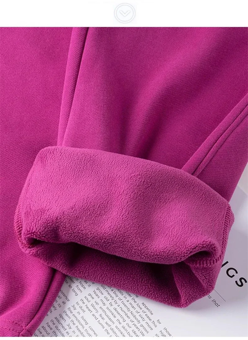 Casual Sweatpants Women's Fleece Thicken Straight Trousers Elastic Waist Streetwear Ladies Cotton Sport Pants Autumn Winter 2024