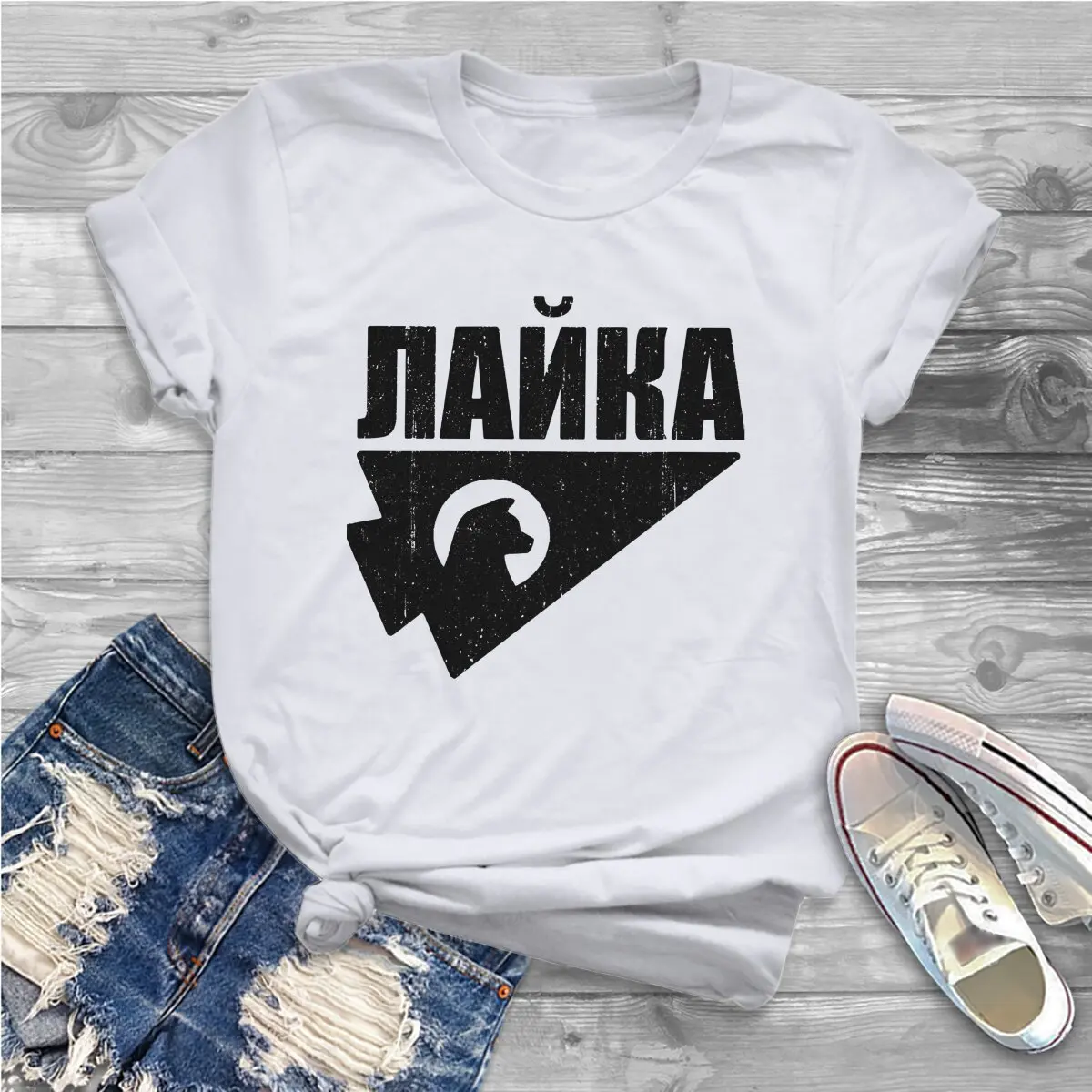 Kate Bishop 4XL TShirt for Girl Laika First Space Dog Creative Graphic T Shirt Stuff Ofertas