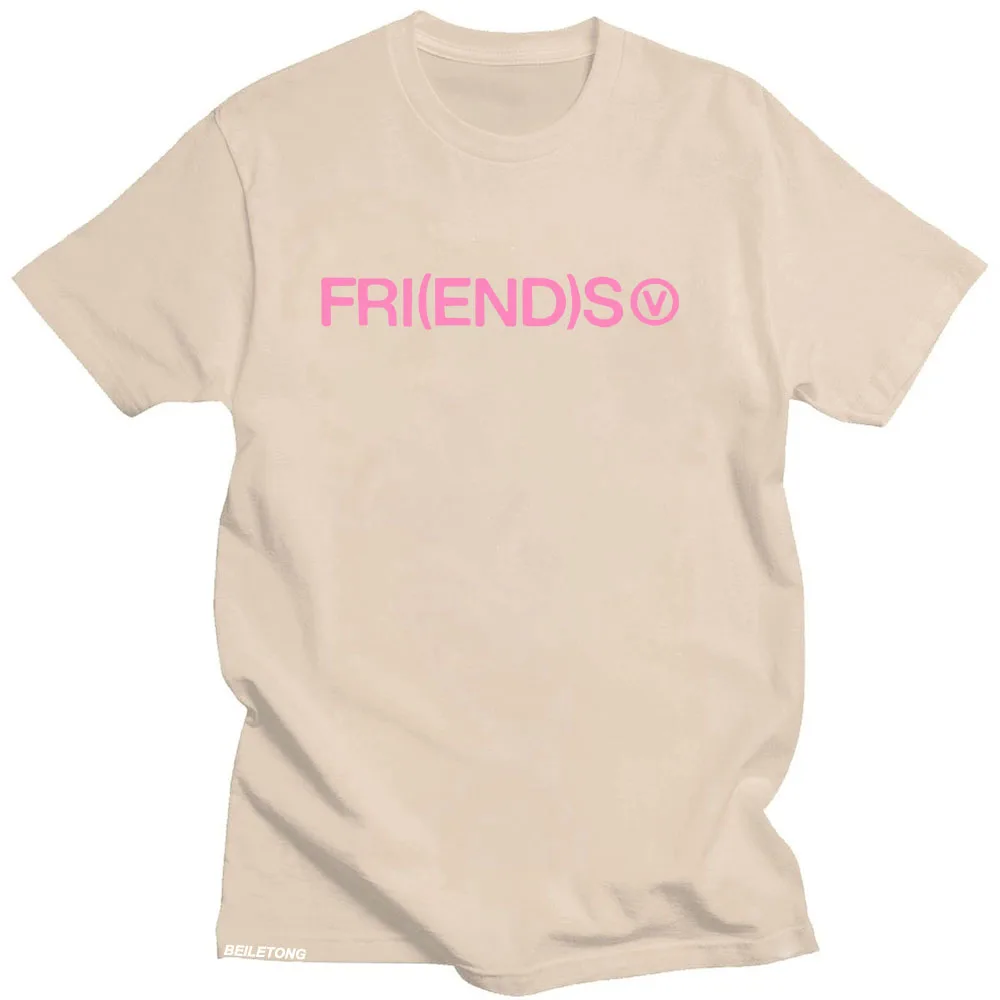 Soft Taehyung Fri(end)s T-shirts Letter Graphic Printing Korean Style Tee-shirt Short Sleeve Grunge Clothes Cotton High Quality