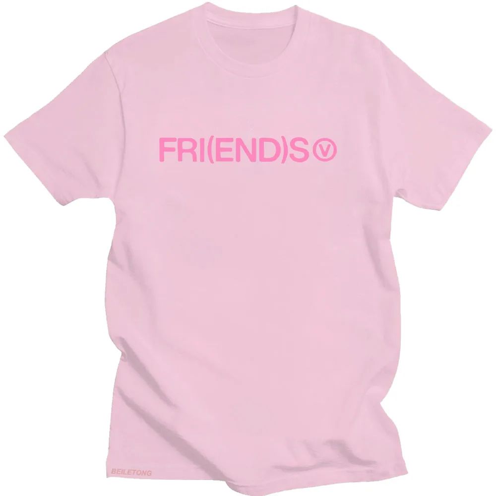 Soft Taehyung Fri(end)s T-shirts Letter Graphic Printing Korean Style Tee-shirt Short Sleeve Grunge Clothes Cotton High Quality