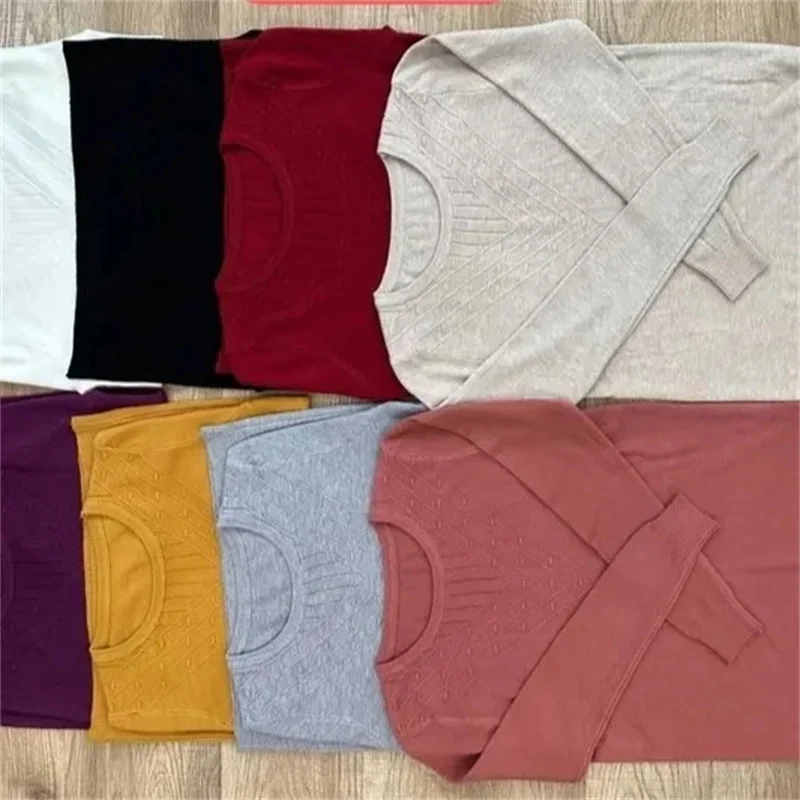 Women's Knitting Tops Autumn Winter 2025New Foreign Sweaters Mother's High Quality Loose Coat Slim Pullover Blouse Ladies Jacket