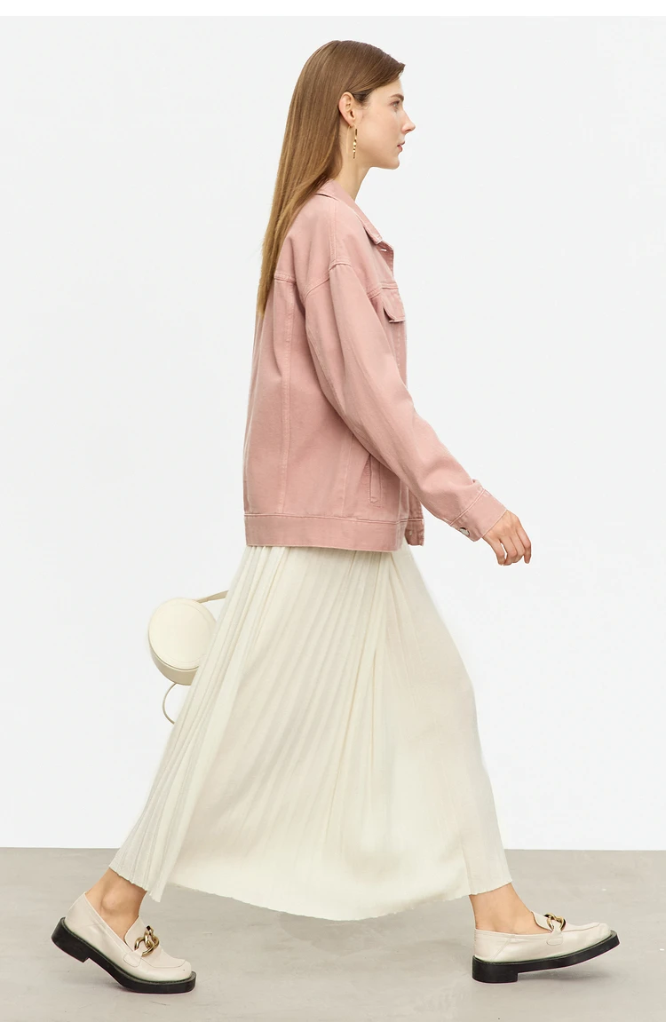 AMII Minimalist 2024 Pleated Skirt for Women Clothing Autumn New Loose Elastic Waist Knitted Ankle-length A-line Skirts 12323091
