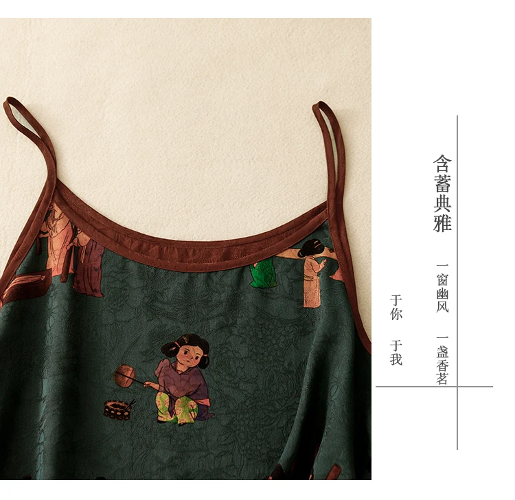 Chinese Style Women Casual Tanks Tops New Arrival 2024 Summer Vintage Print Basics Female Sleeveless Camis B3901