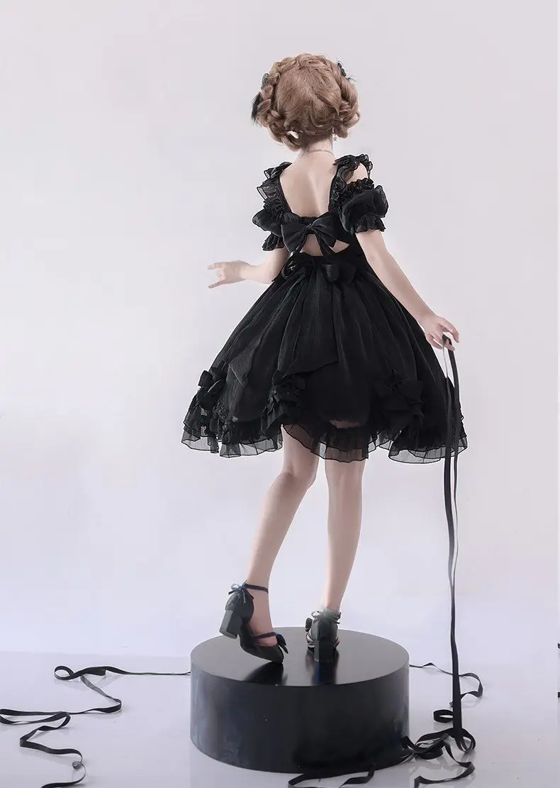 Coalfell Original Solid Color "Swan's Death" Lolita JSK Dress Women FS Full Set Lolita Vestido Fairy Dress Birthday Party Dress