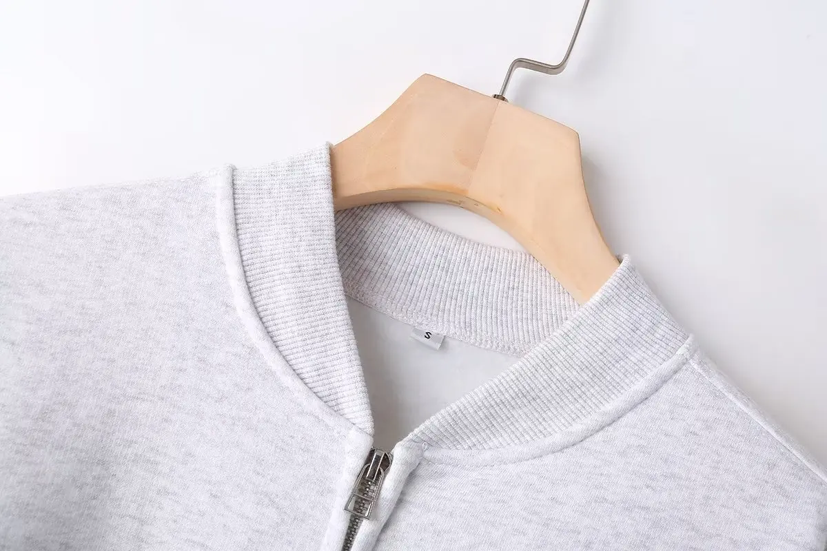 Cotton Zipper Cardigan Sets To Woman 2024 Tracksuit Suits Baggy Pants Sportswear Women Sweater 2 Piece Set Women Outfits