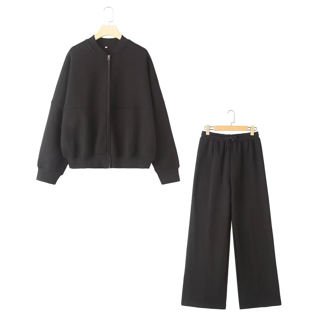 Cotton Zipper Cardigan Sets To Woman 2024 Tracksuit Suits Baggy Pants Sportswear Women Sweater 2 Piece Set Women Outfits