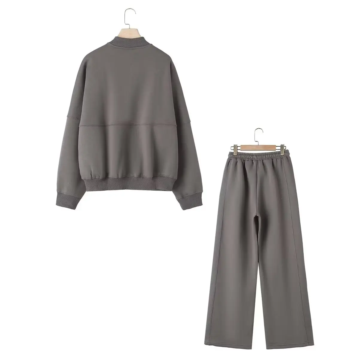 Cotton Zipper Cardigan Sets To Woman 2024 Tracksuit Suits Baggy Pants Sportswear Women Sweater 2 Piece Set Women Outfits