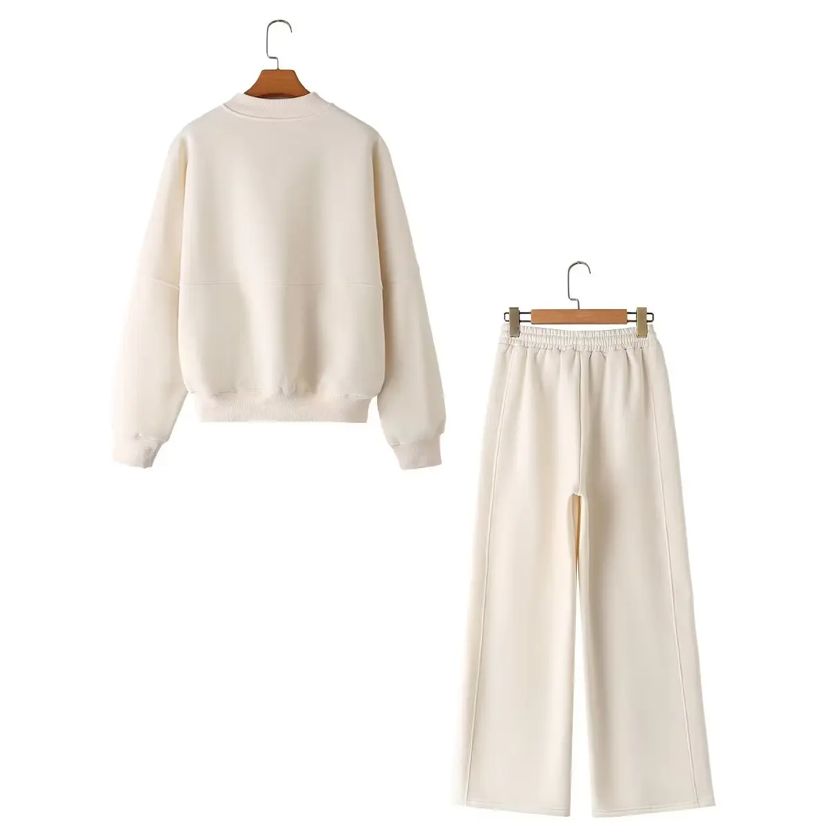 Cotton Zipper Cardigan Sets To Woman 2024 Tracksuit Suits Baggy Pants Sportswear Women Sweater 2 Piece Set Women Outfits