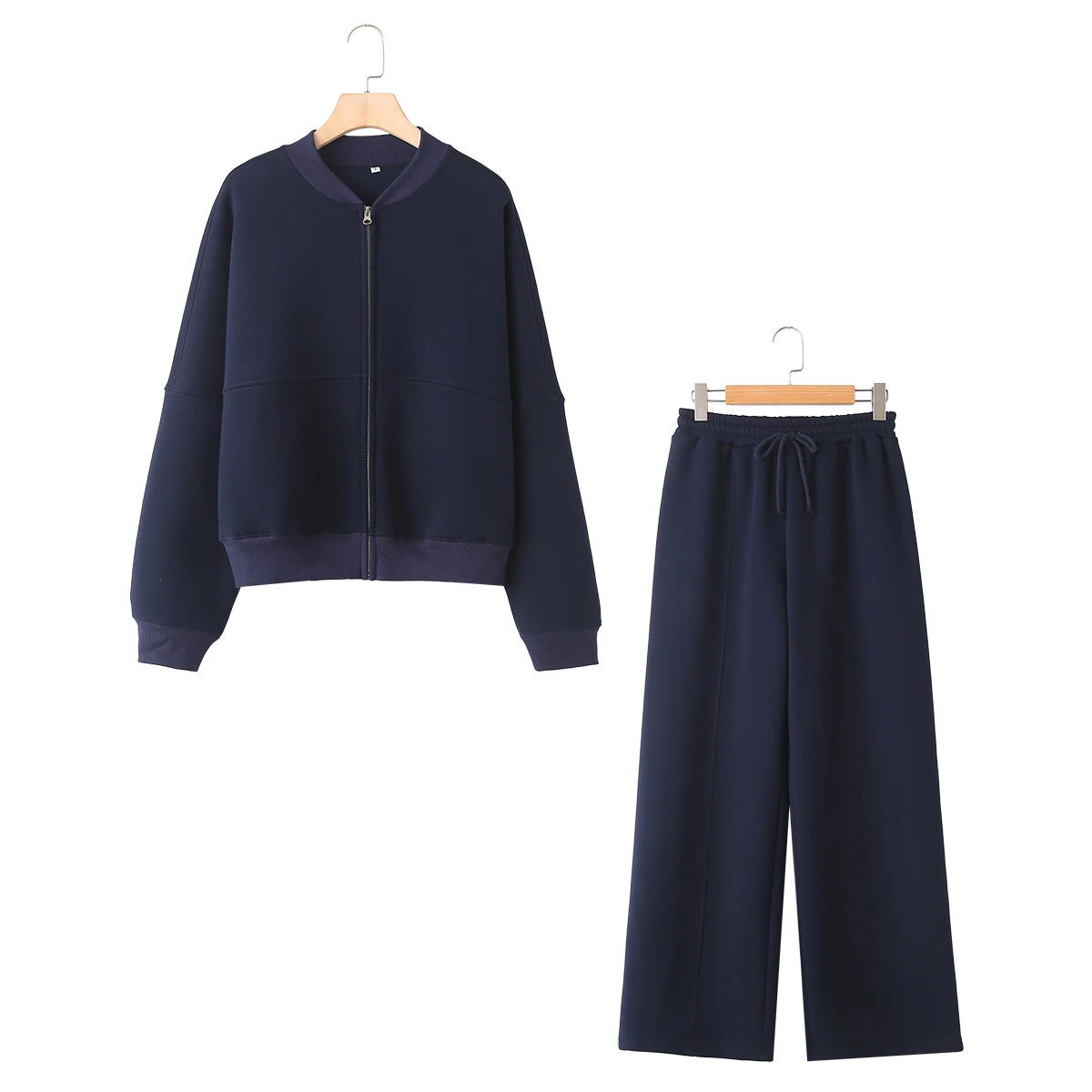 Cotton Zipper Cardigan Sets To Woman 2024 Tracksuit Suits Baggy Pants Sportswear Women Sweater 2 Piece Set Women Outfits