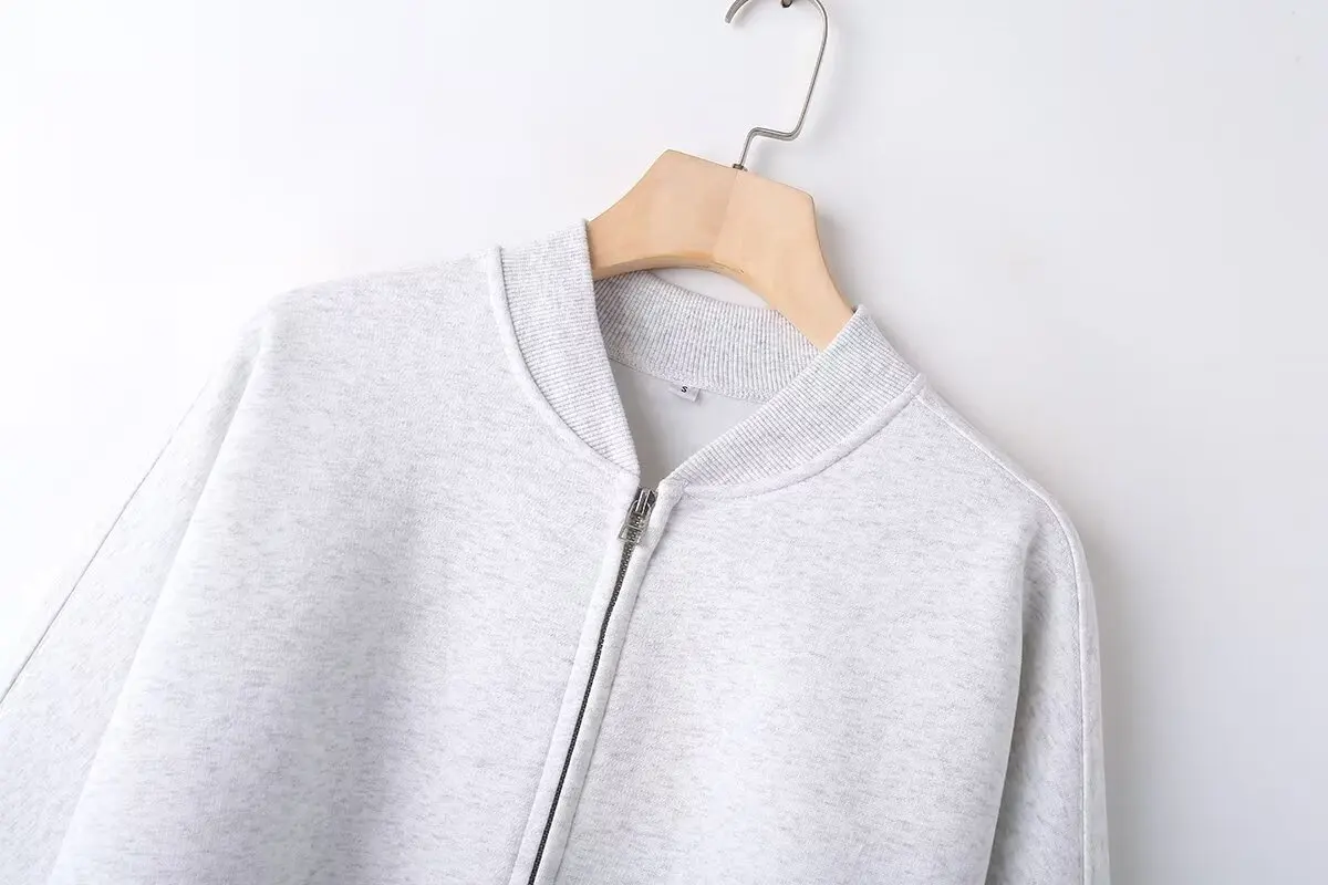 Cotton Zipper Cardigan Sets To Woman 2024 Tracksuit Suits Baggy Pants Sportswear Women Sweater 2 Piece Set Women Outfits