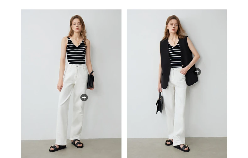TOYOUTH Suspended Vest For Women's 2024 Summer New Suit With V-neck Knitted Bottom