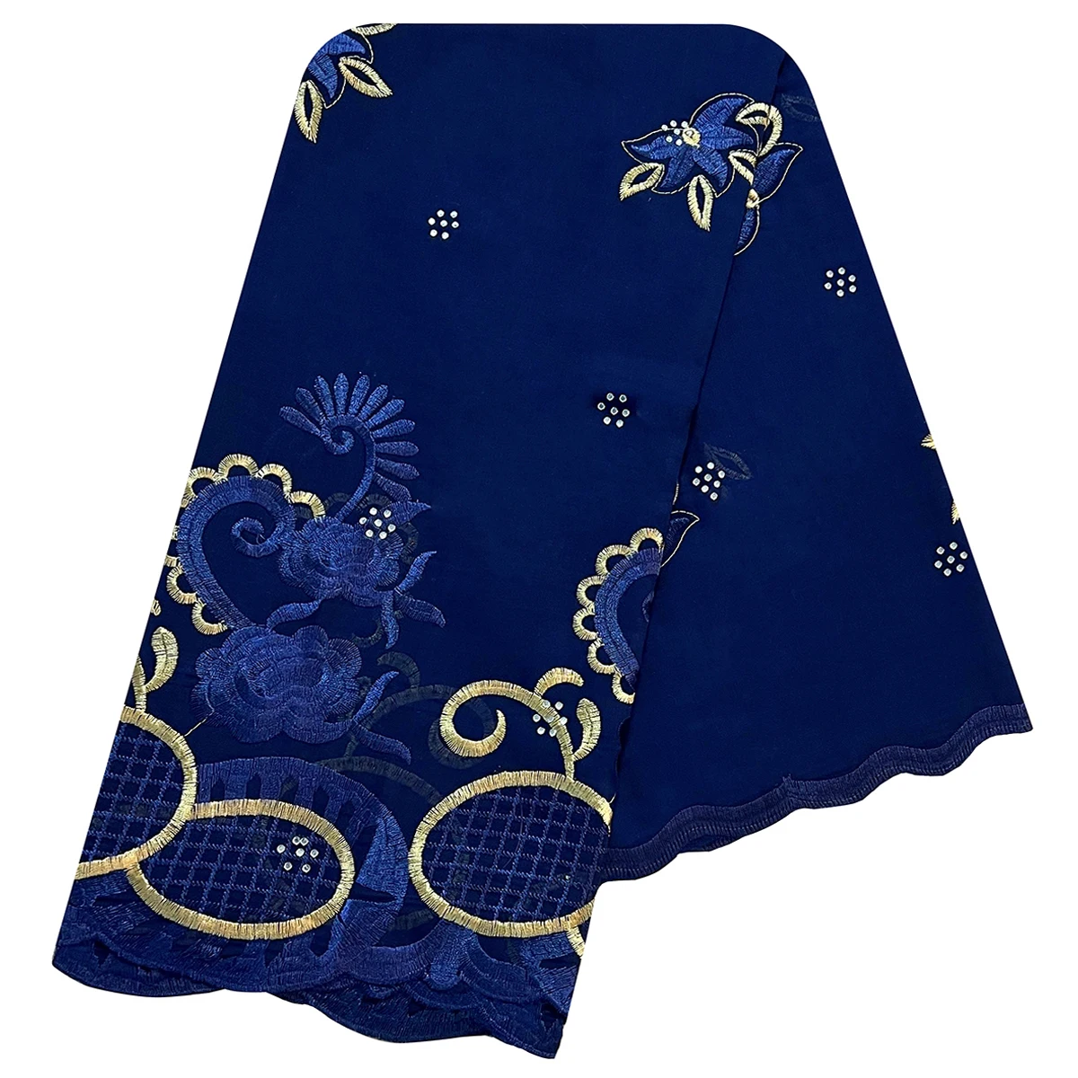 African Women Scarfs 2024 Fashion Hot Sale Big Circle Design Big Embrodiery Cotton Big Size Muslim Scarf for Shawls Pashmina