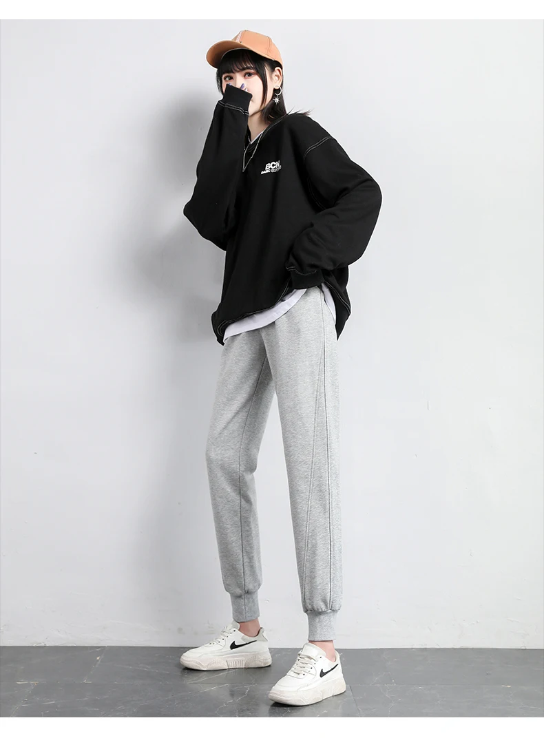 Women's Harem Sports Pants Casual Urban Sweatpants Vintage Joggers Harajuku Korean Fashion Streetwear Female Trouser Suits 2021