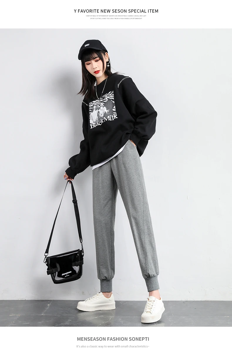 Women's Harem Sports Pants Casual Urban Sweatpants Vintage Joggers Harajuku Korean Fashion Streetwear Female Trouser Suits 2021