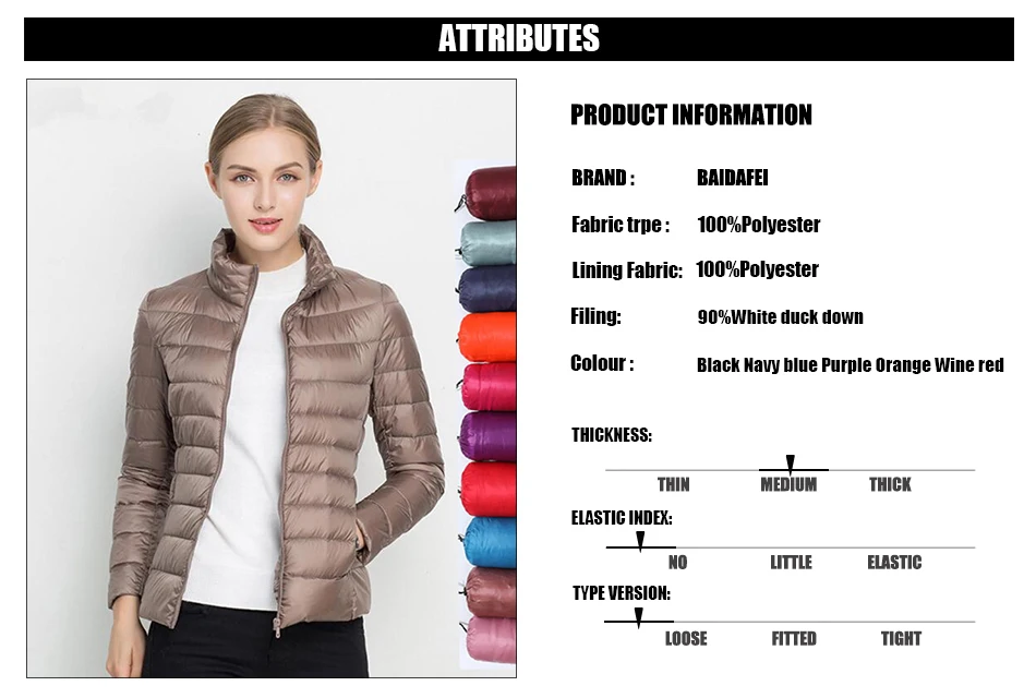 Women Short Puffer Jacket 2025 New Fashion Stand Collar Lightweight Water-Resistant Packable Female Down Parka Casual Coat