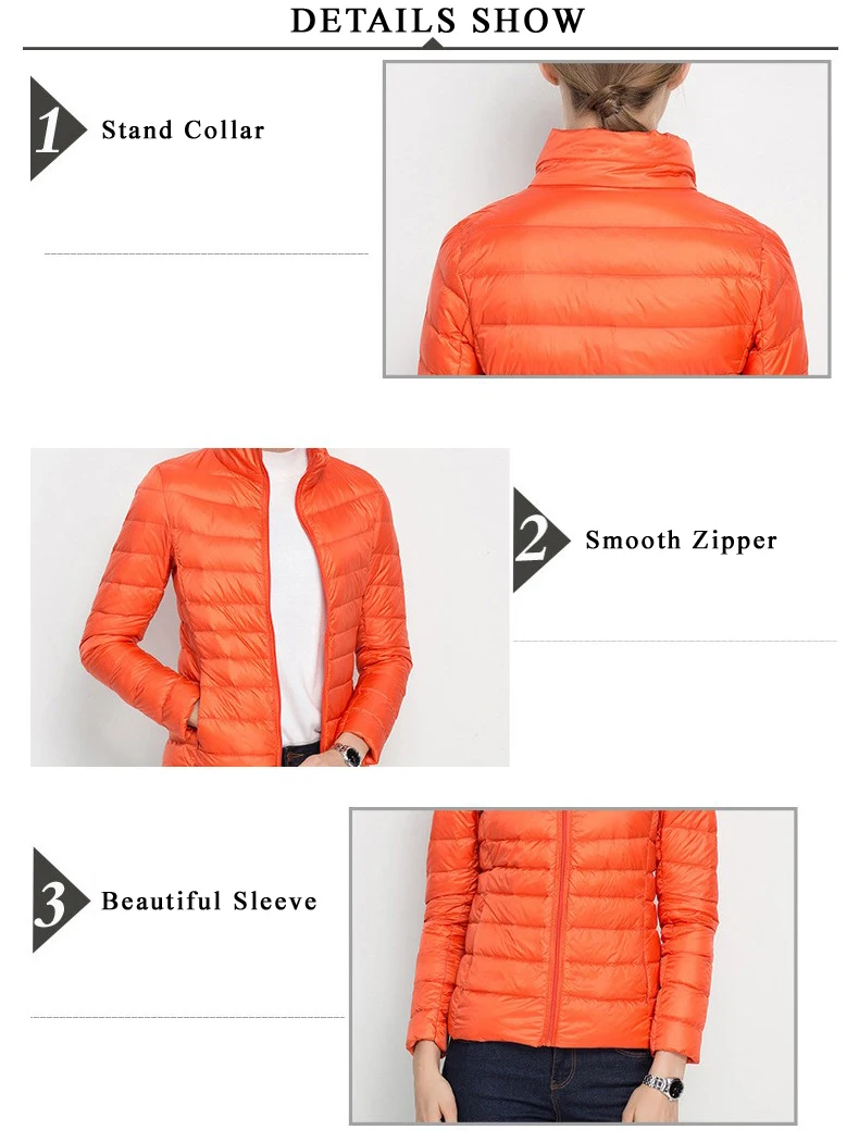 Women Short Puffer Jacket 2025 New Fashion Stand Collar Lightweight Water-Resistant Packable Female Down Parka Casual Coat