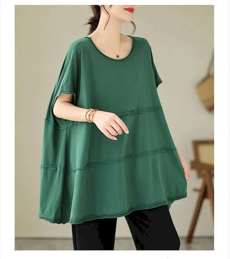 Oversized T Shirts Women Niche Design Sense Drop Shoulder Sleeve T-shirt Casual Loose Slimming Tops 2025 Summer Trend Tshirt Y2k