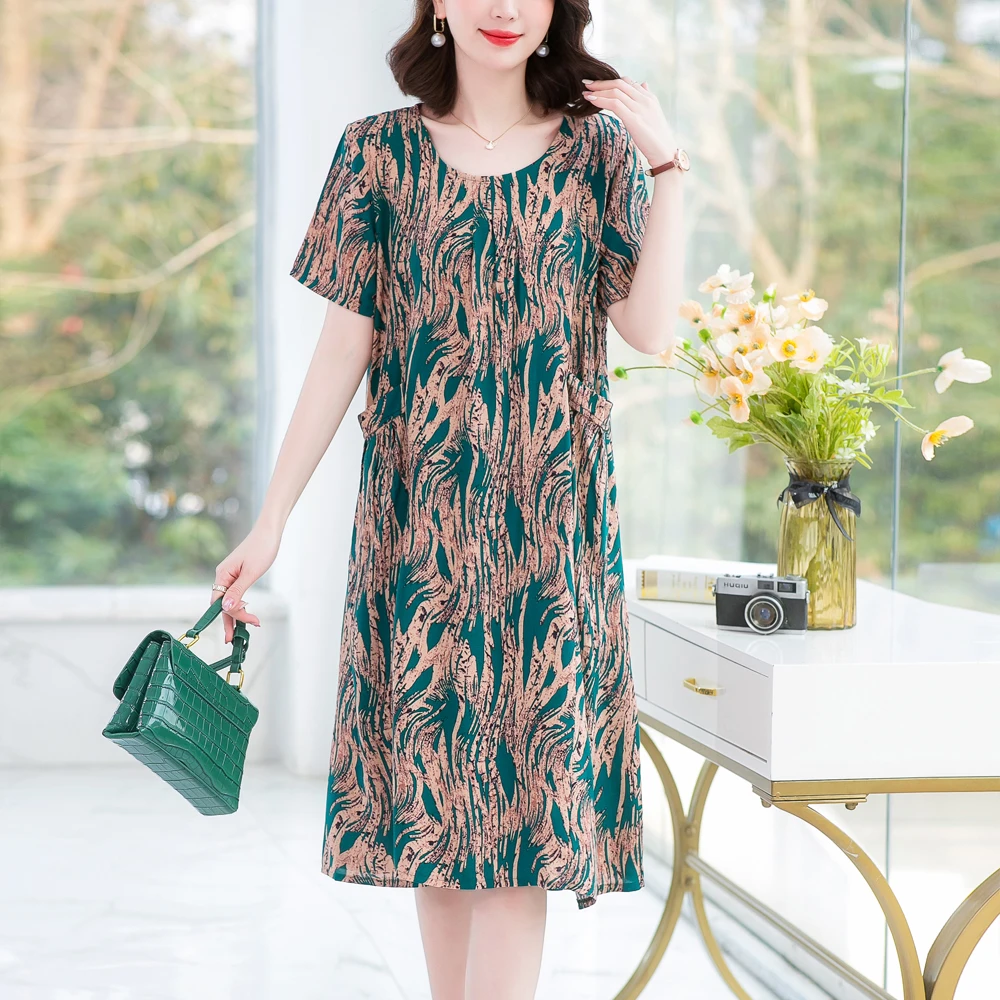 New Fashion Summer Women For women 2023 Plus Size Dress Casual Vintage Elegant Floral Dresses Woman Clothes