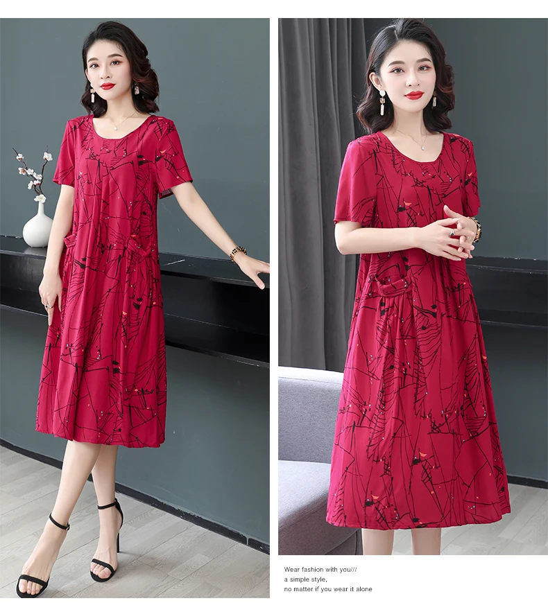 New Fashion Summer Women For women 2023 Plus Size Dress Casual Vintage Elegant Floral Dresses Woman Clothes