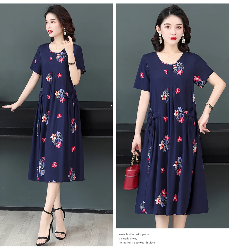 New Fashion Summer Women For women 2023 Plus Size Dress Casual Vintage Elegant Floral Dresses Woman Clothes