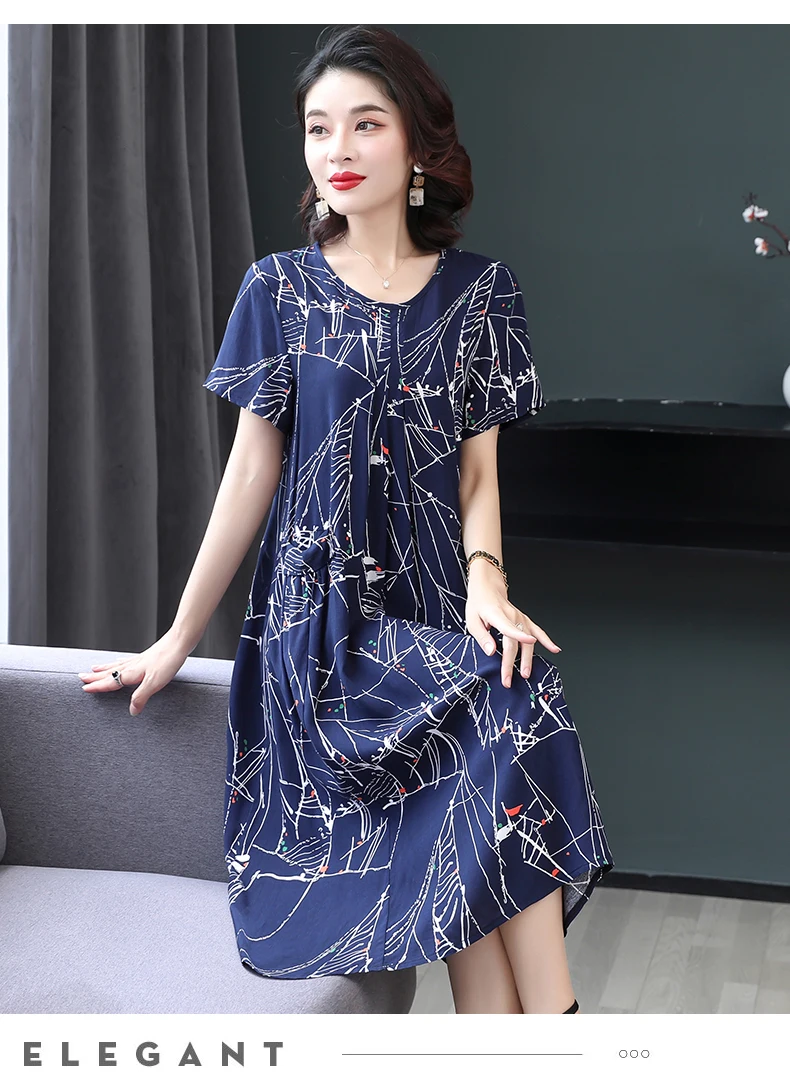 New Fashion Summer Women For women 2023 Plus Size Dress Casual Vintage Elegant Floral Dresses Woman Clothes