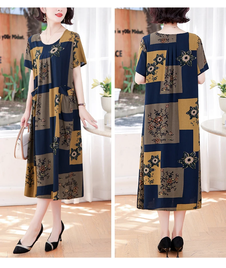 New Fashion Summer Women For women 2023 Plus Size Dress Casual Vintage Elegant Floral Dresses Woman Clothes