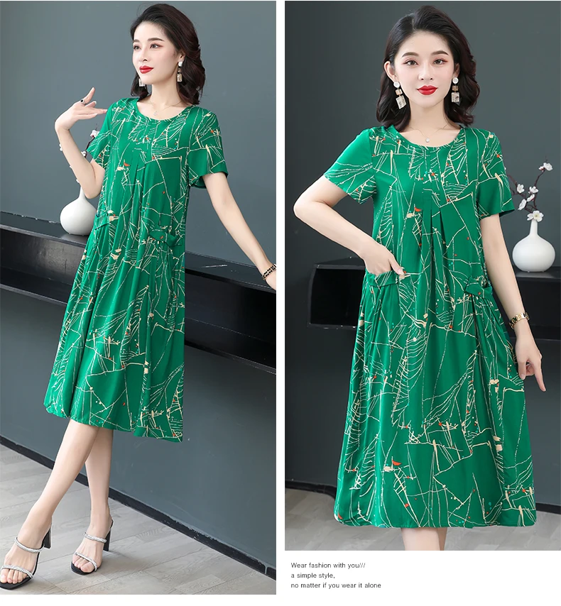New Fashion Summer Women For women 2023 Plus Size Dress Casual Vintage Elegant Floral Dresses Woman Clothes