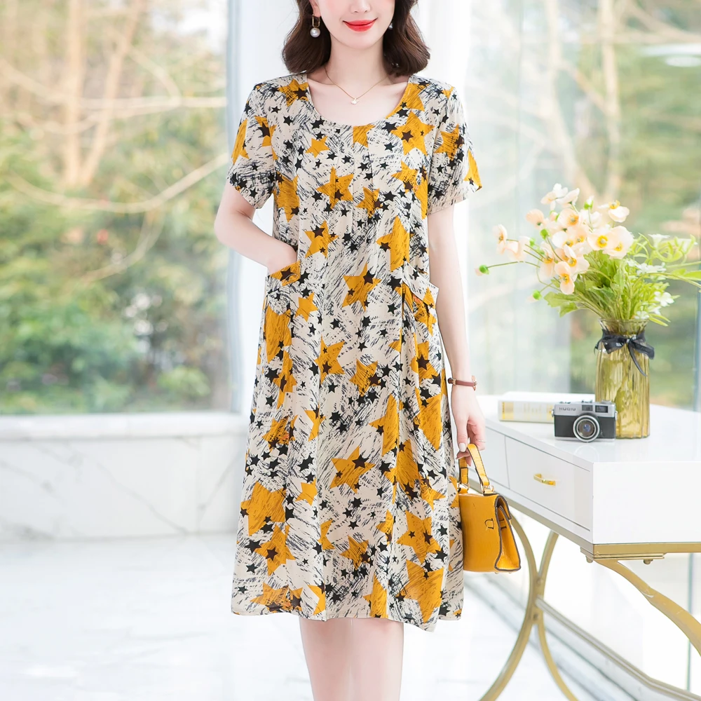New Fashion Summer Women For women 2023 Plus Size Dress Casual Vintage Elegant Floral Dresses Woman Clothes