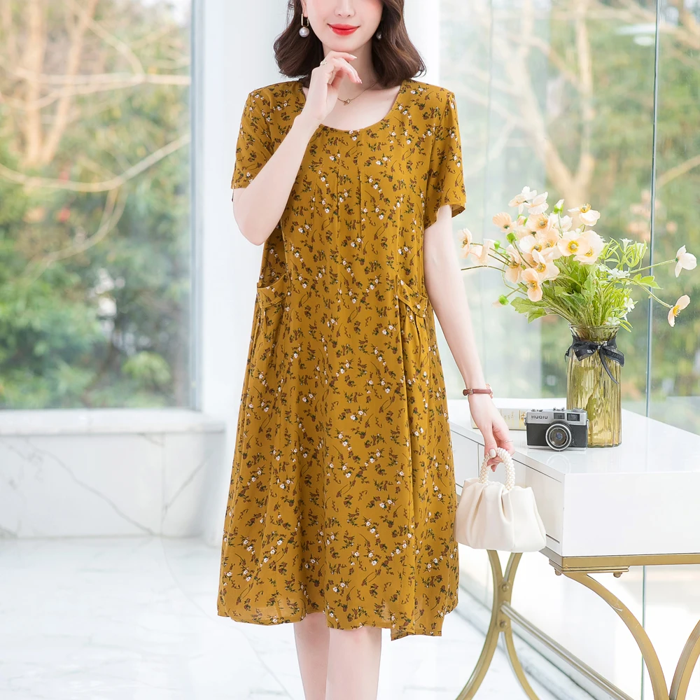 New Fashion Summer Women For women 2023 Plus Size Dress Casual Vintage Elegant Floral Dresses Woman Clothes