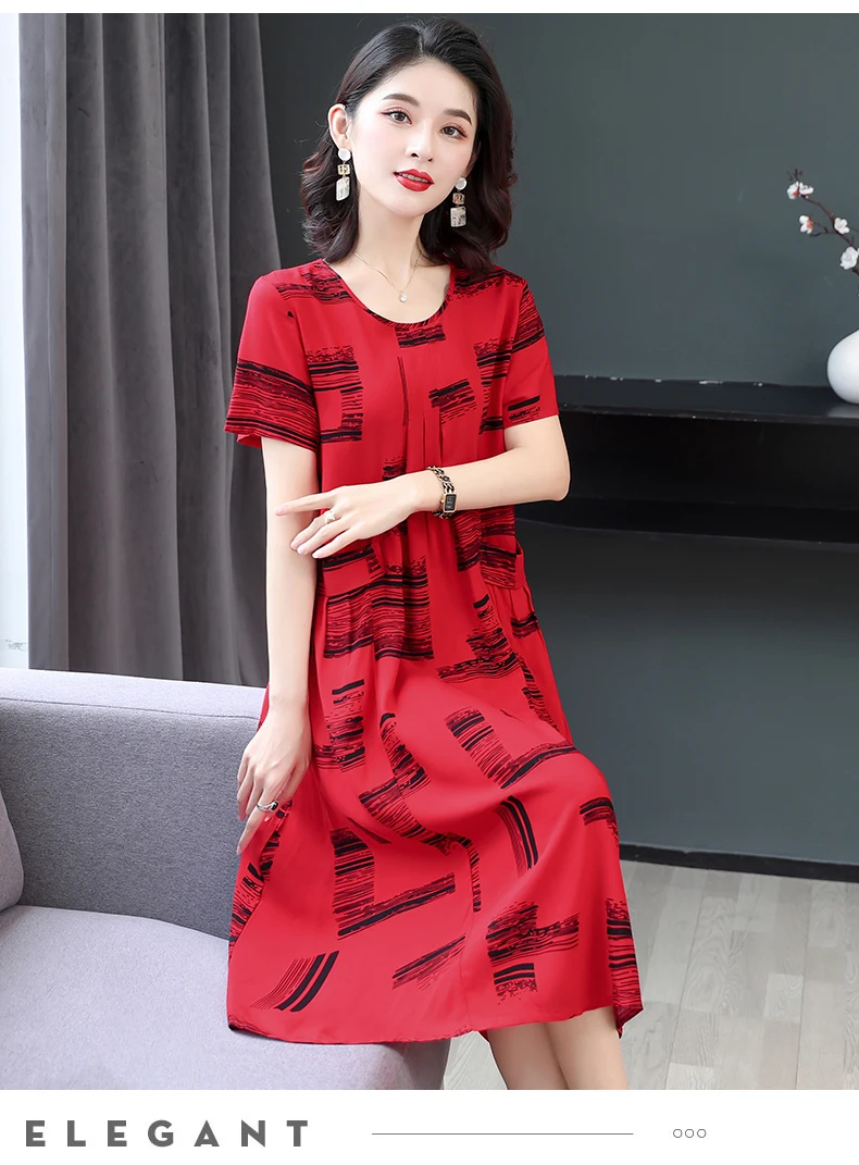 New Fashion Summer Women For women 2023 Plus Size Dress Casual Vintage Elegant Floral Dresses Woman Clothes