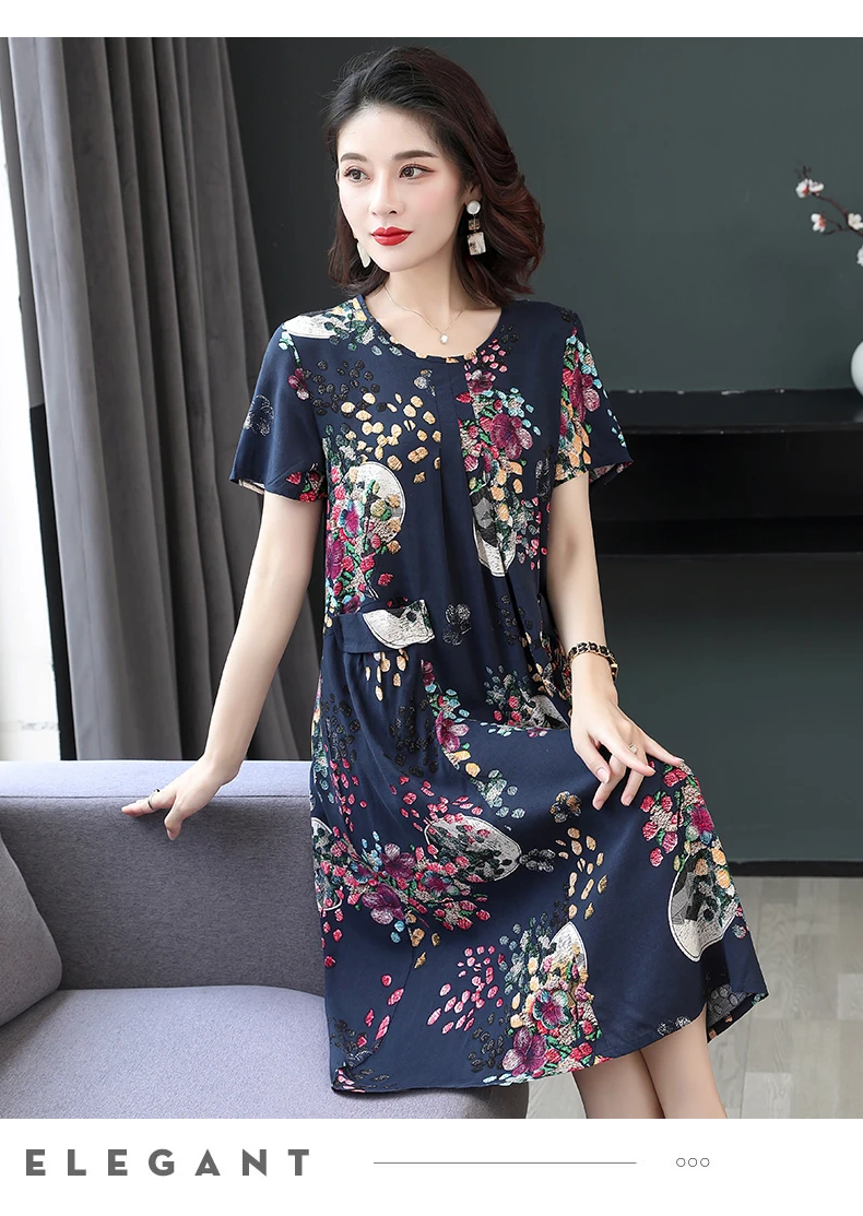 New Fashion Summer Women For women 2023 Plus Size Dress Casual Vintage Elegant Floral Dresses Woman Clothes