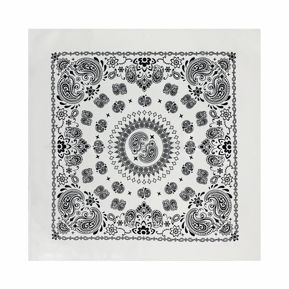 56CM Women Foulard Hip Hop Amoeba Cotton Square Scarf Bandana Headband Paisley Gifts For Men/Boys/Girls High Quality