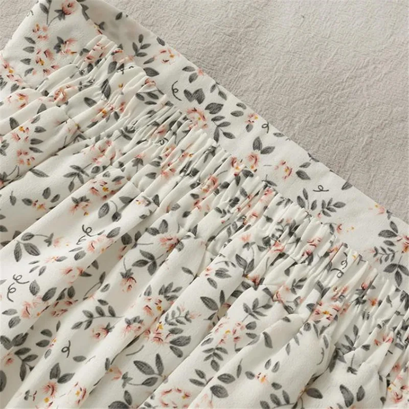 Woman Skirt 2026 Summer New Korean Ins Fashion Temperament Gentle Vintage Floral Slim Versatile High Waist Female Skirt