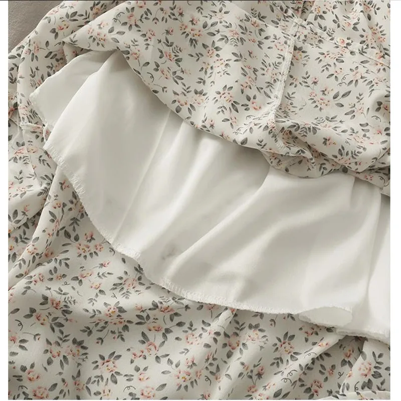 Woman Skirt 2026 Summer New Korean Ins Fashion Temperament Gentle Vintage Floral Slim Versatile High Waist Female Skirt