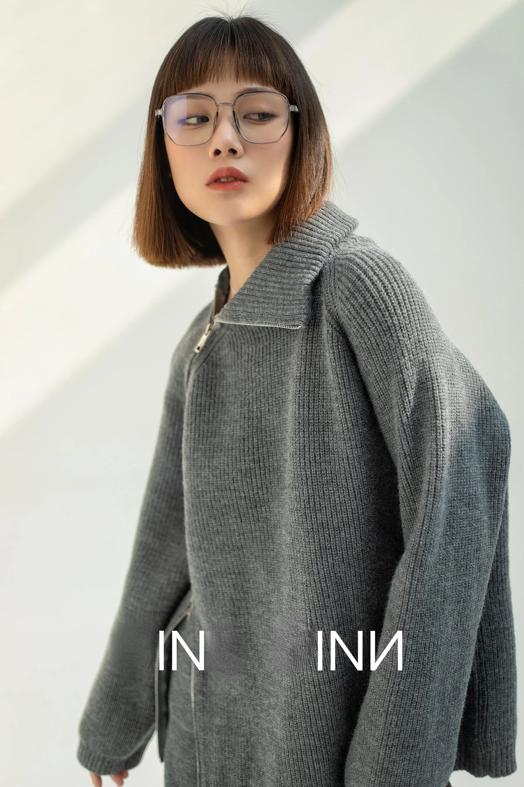 Autumn Knitted Two Piece Set Women 2025 Zipper Sweaters and Wide-leg Pants Suit Solid High-neck Pullover Sets for Women 2 Pieces