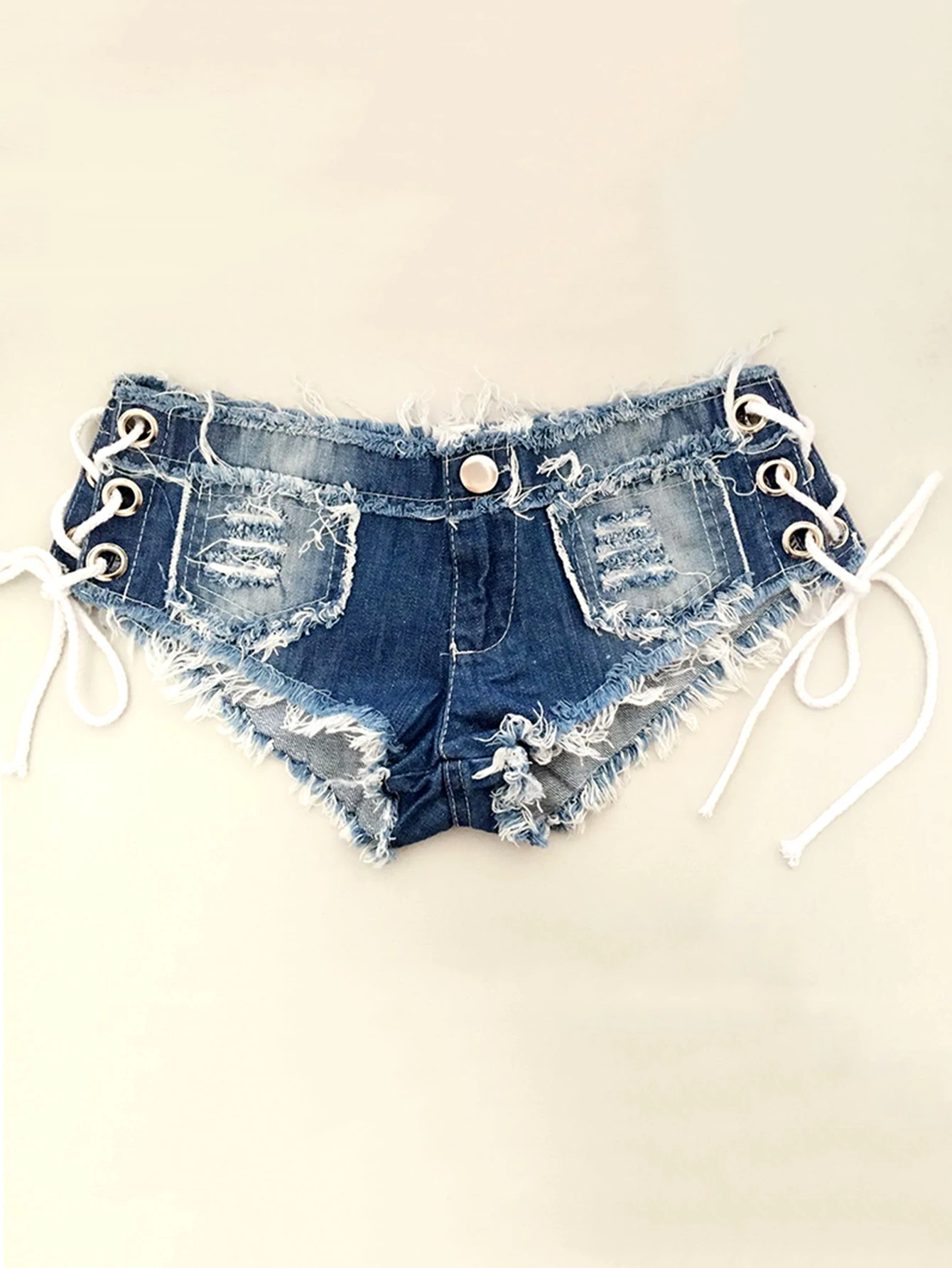 Sexy Hole Denim Shorts Women Summer 2026 Fashion Short Jeans Hot Pants Beach Party Club Jean Shorts Vintage Low Waist Shorts Y2K
