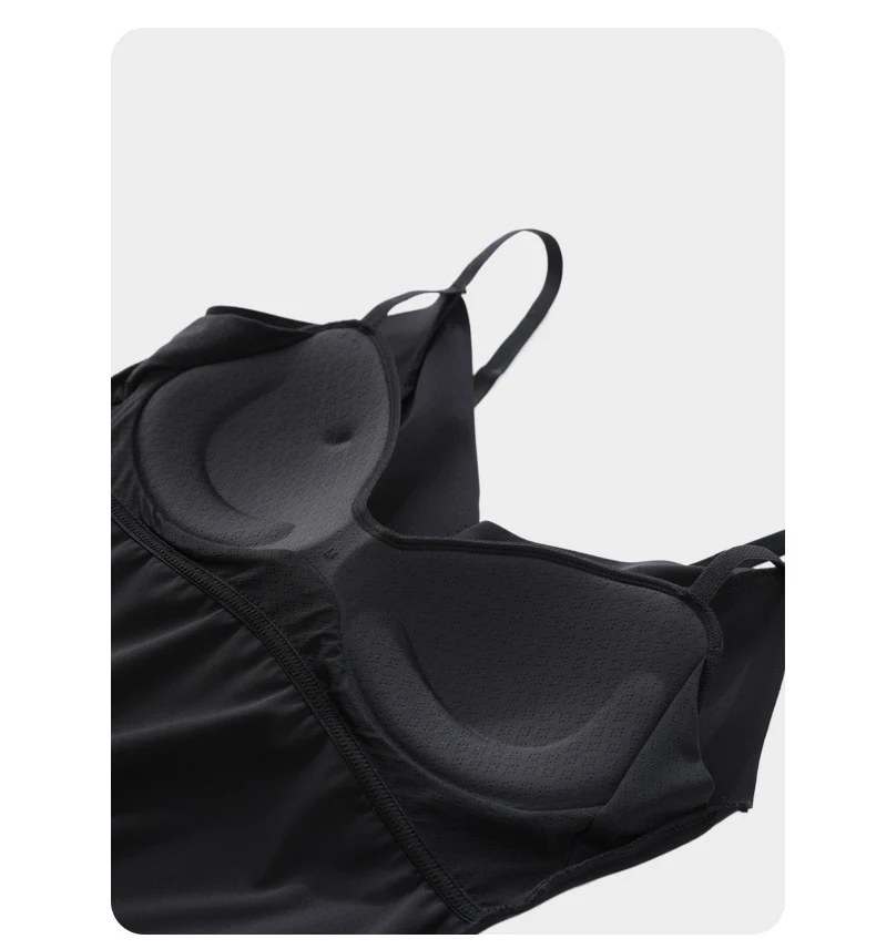 BIVIGAOS Women's Summer Seamless Ice Silk Cool Feeling Camisole V Neck Chest Pad Bra Top Sexy Underwear Bottoming Vest  Crop Top