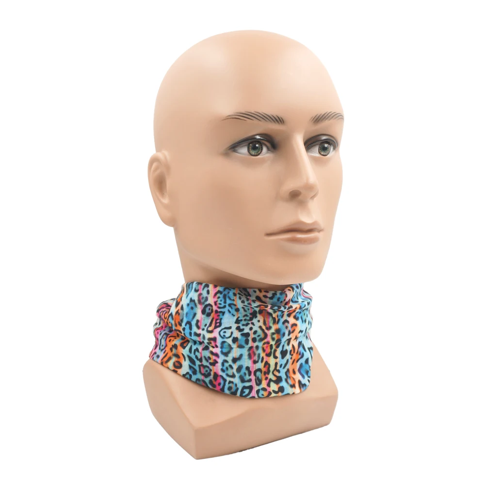Animal Printed Neck Gaiter Bandana Leopard Pattern Tube Scarf for Women Men Headband for Cycling Hunting Hiking Camping Biking
